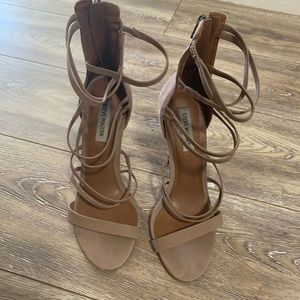 Strappy Steve Madden nude heels